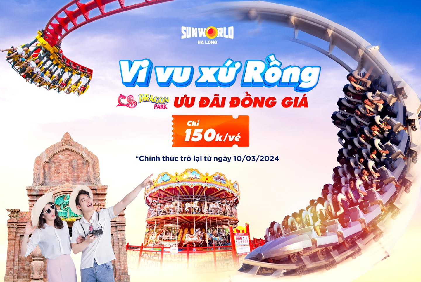 Công viên Rồng Sun World Hạ Long Quảng Ninh mở cửa trở lại