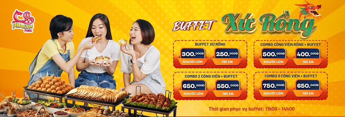 Bảng giá vé Buffet tại công viên rồng